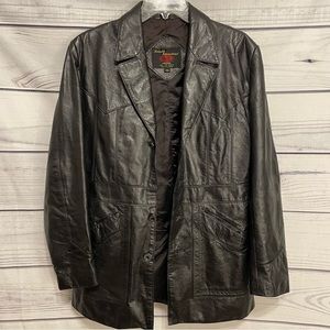 70s/60s Vintage Fantastic International Leather Jacket Sz.40